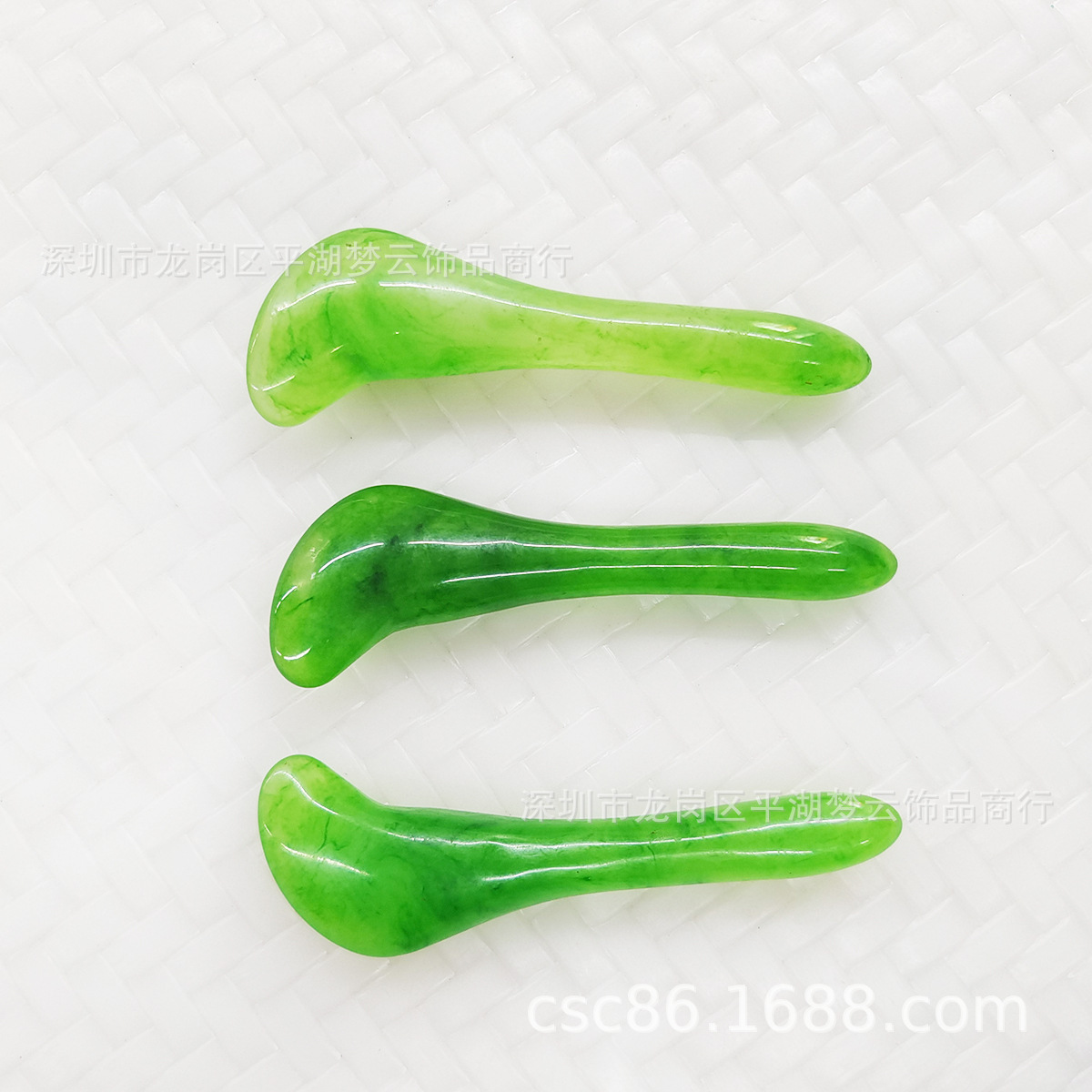 实黑亚克力光面圆珠直通孔DIY仿玉树脂经络刷玉石梳子刮痧板加工