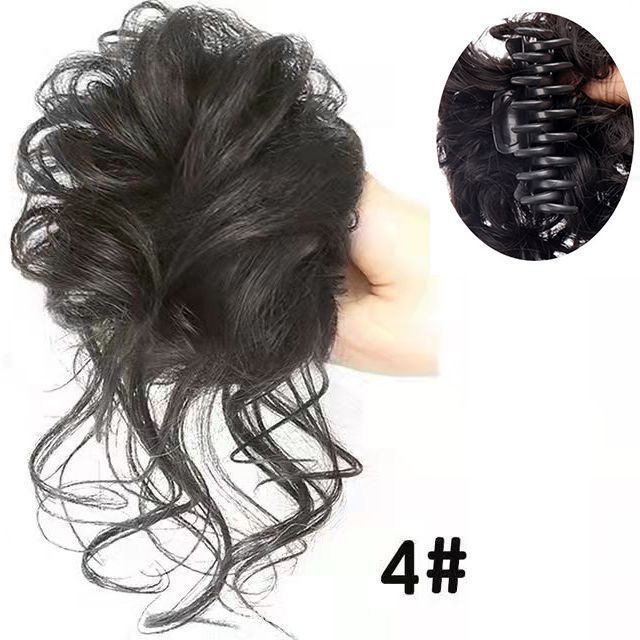 Estilo coreano elegante natural mullido perezoso temperamento peluca larga barba updo peluca bolsa Cheongsam fotografía updo accesorios para el cabello