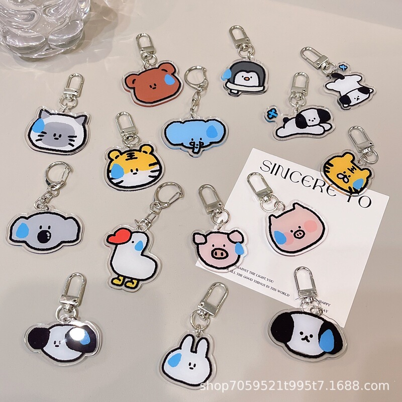 Cute Cartoon Keychain Double-sided Acrylic Girl Student Bag Accessories Children School Bag Pendant Car Accessories Cute Cartoon Keychain Double-sided Acrylic Girl Student Bag Accessories Children School Bag Pendant Car Accessories