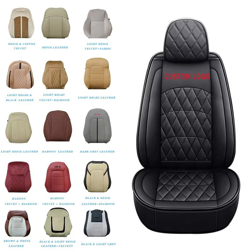 Car Seat Covers, Full Leather, Custom-Made, Special Car Covers, 25 New Models, Leather Seat Cushions, Universal for All Seasons, Fully Enclosed Seat Covers