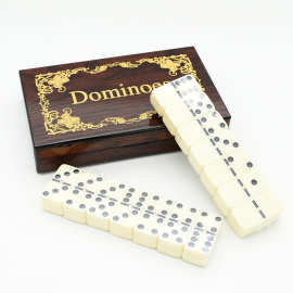 密胺多米诺骨牌Domino28片盒装室内桌游木质包装棋牌游戏玩具双六