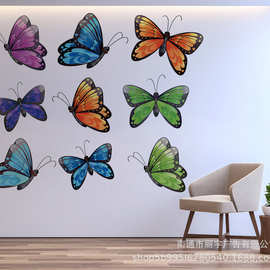 花样蝴蝶组合飞行图案PVC墙贴 自粘可移除贴纸 车贴 门贴 批发