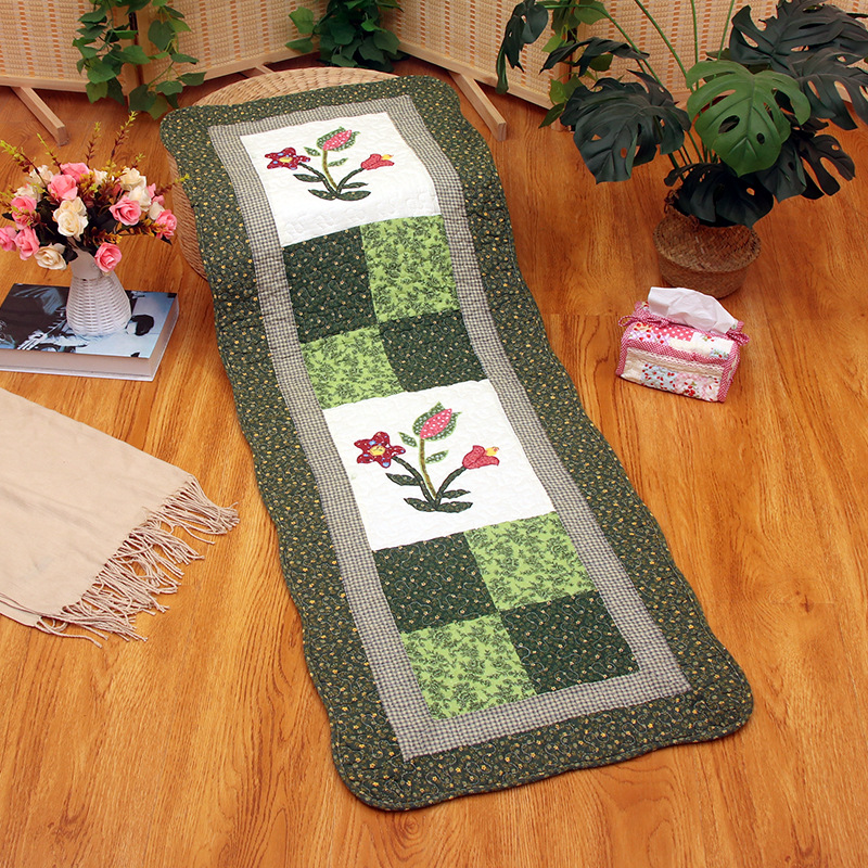 [Small Wholesale] Korean Cotton Bedside Mat, Floor Mat, Door Mat, Fabric Quilted Anti-Slip Patchwork Living Room Mat