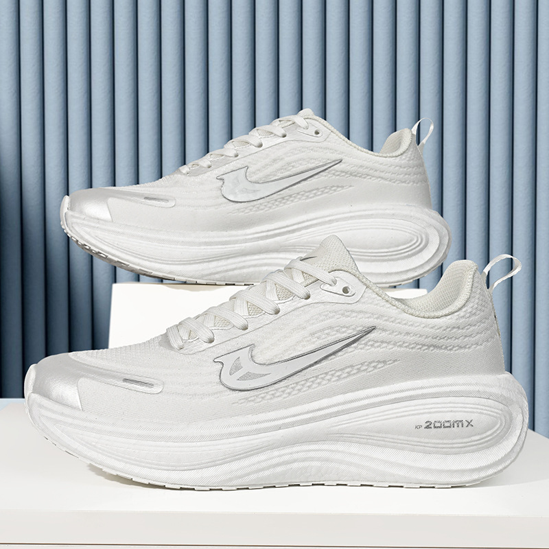 Zapatos de carrera de primavera y otoño superligeros de carbono transpirables de absorción de choque zapatos deportivos de suela suave antideslizante para estudiantes zapatos de carreras especiales ligeros