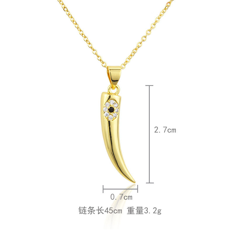 Ins Cross-border European And American Golden Pepper Pendant Female In Stock Wholesale Fresh Electroplated Inlaid Zirconium Pepper Eye Ornament display picture 1