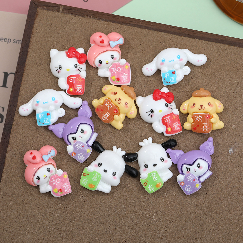 Dibujos animados sanliou rico Pacha perro DIY accesorios de resina crema pegamento accesorios para el cabello teléfono móvil Shell zapato hebilla colgante al por mayor