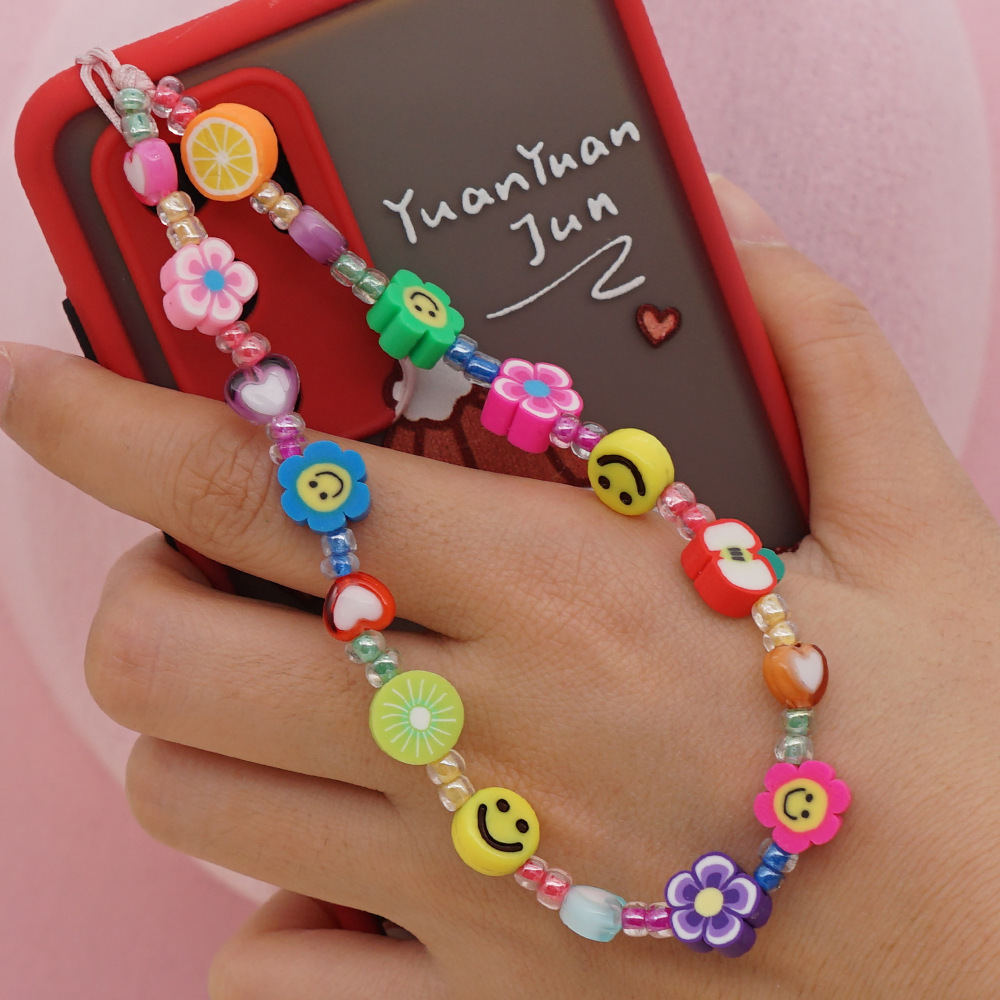 Personalisierte Modische Ethnische Farbige Weiche Keramik-handy-lanyard display picture 2