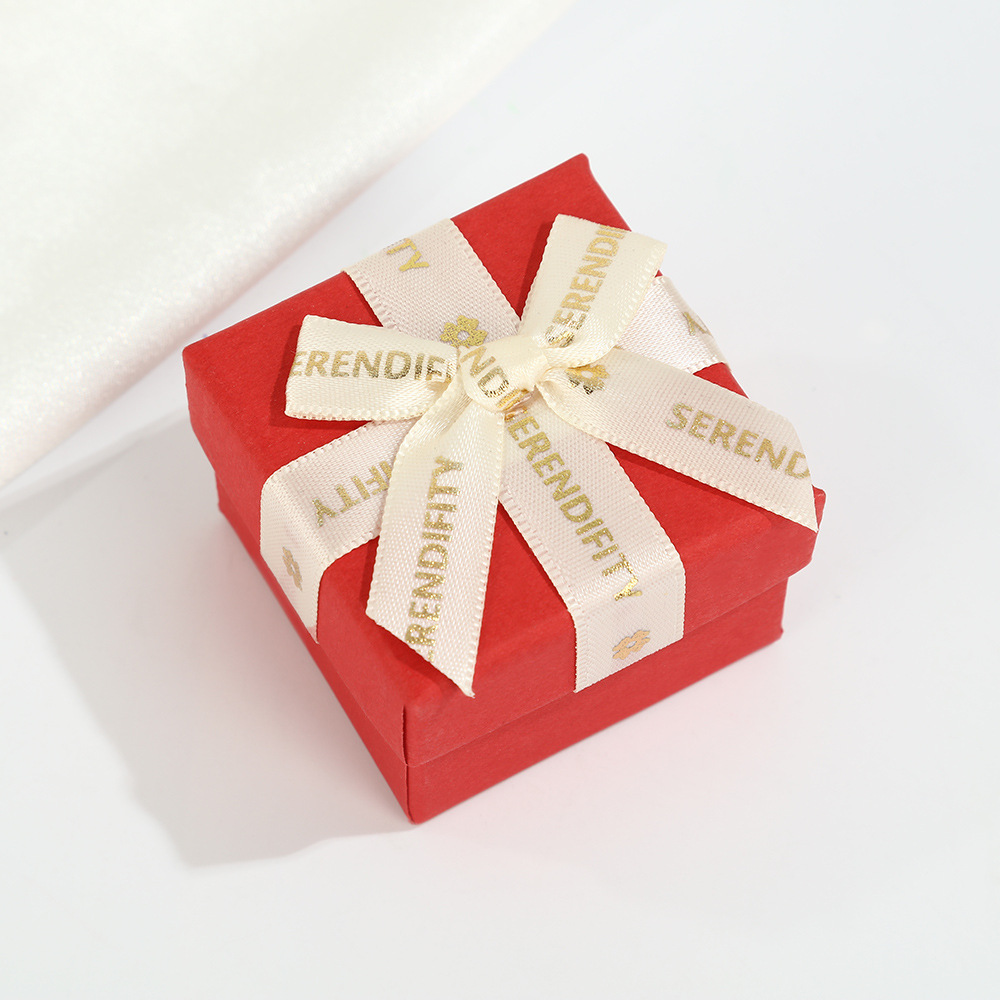 Caja de joyería de arco de moda coreana simple caja de embalaje de regalo de alta calidad caja de almacenamiento de collar de pendientes de anillo
