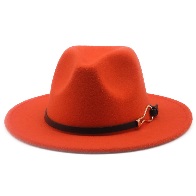 Retro Bright Color Jazz Woolen Hat Wholesale Nihaojewelry display picture 1