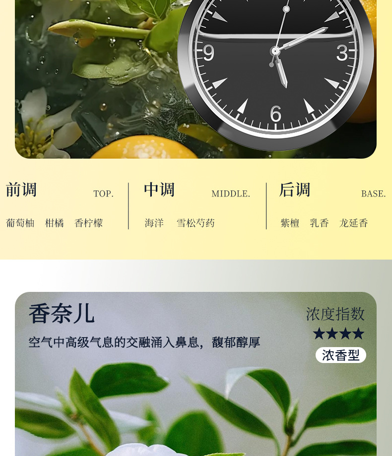 New high-end car air outlet time clock fragrance light fragrance decoration ornaments car perfume 4s shop gift