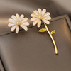 Universal asymmetrical long earrings, accessory, Japanese and Korean, flowered, wholesale