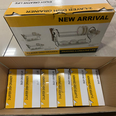 Dish rack drain rack S-shaped double-layer dish rack kitchen multi-functional storage rack storage drain rack knife holder chopstick barrel