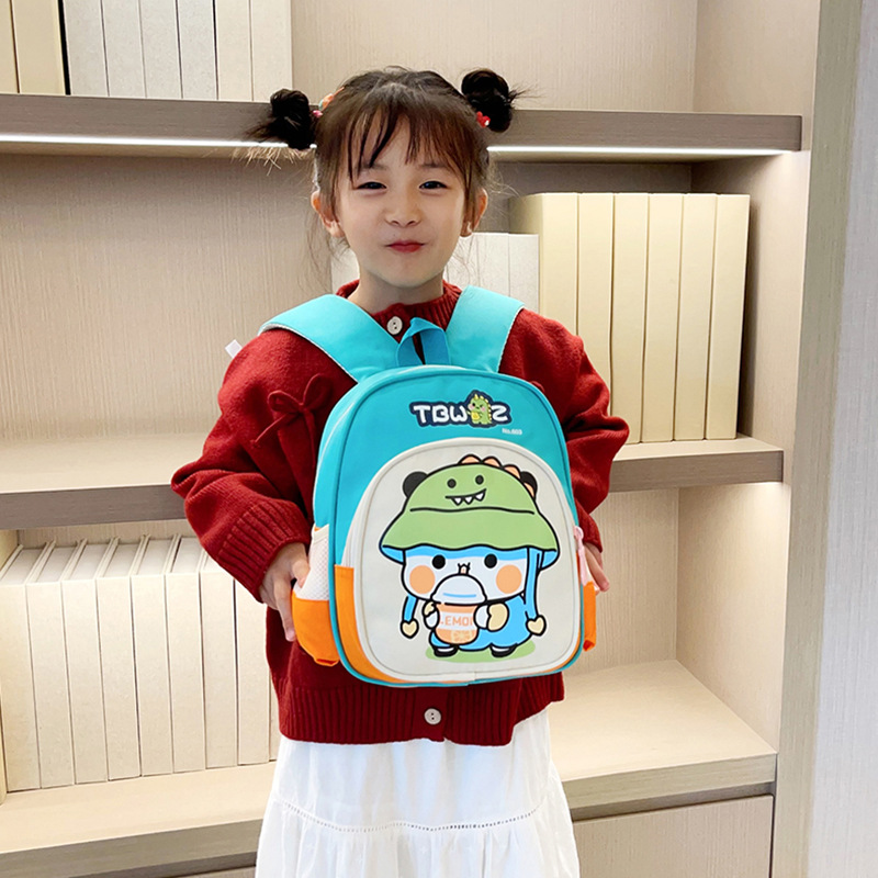 Mochila infantil transfronteriza de dibujos animados pequeños dinosaurios bolsas escolares para niños de jardín de infantes de 3 años de edad, 5 años de edad, mochila para niñas lindas