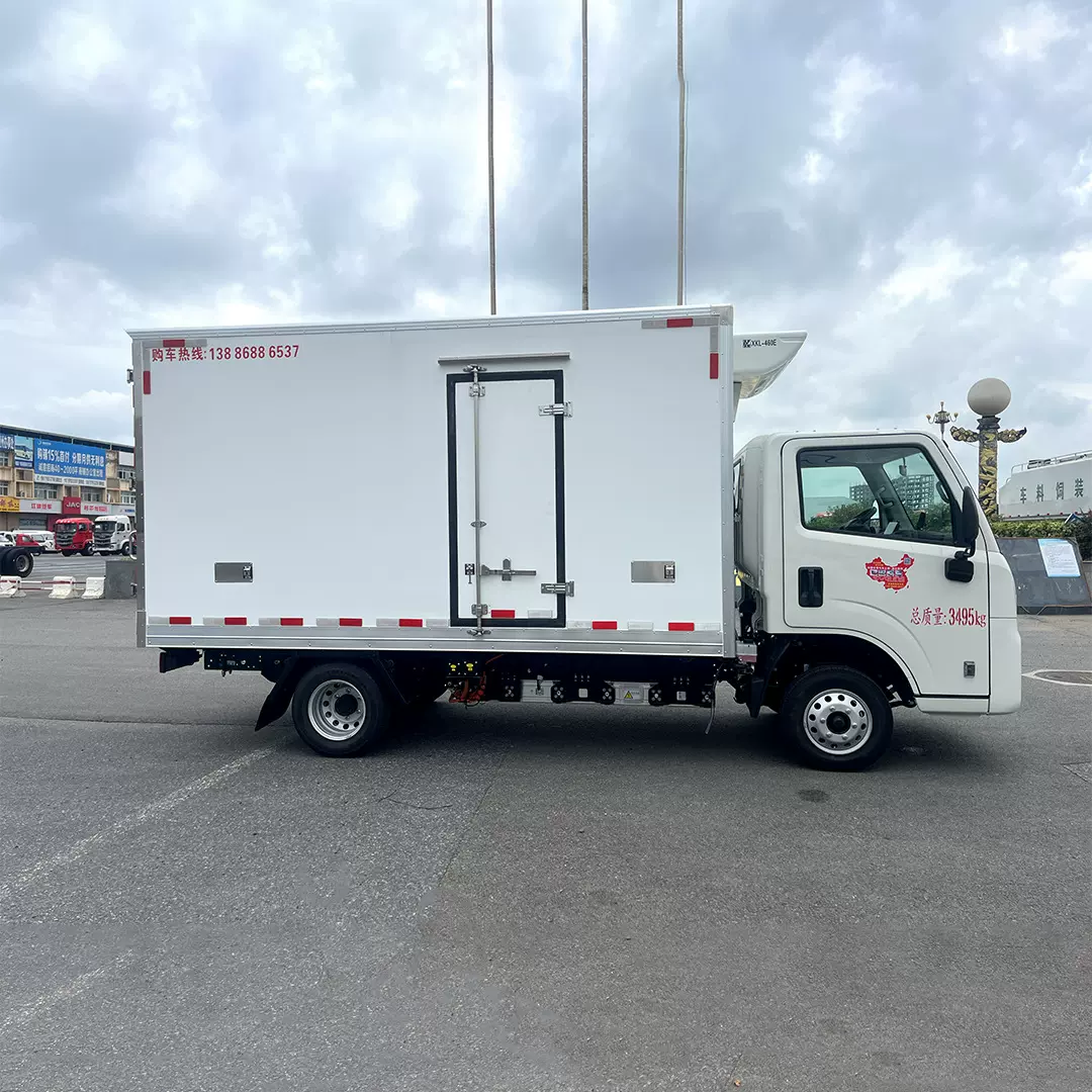 江铃E顺达3.7米纯电动冷藏车 微型厢式冷冻保温车 保温效果好