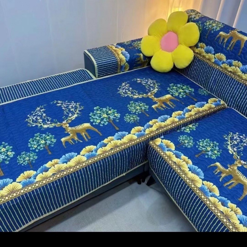 Cojín de sofá, cojín de sofá antideslizante universal de cuatro estaciones, toalla de cubierta universal de sofá VIP