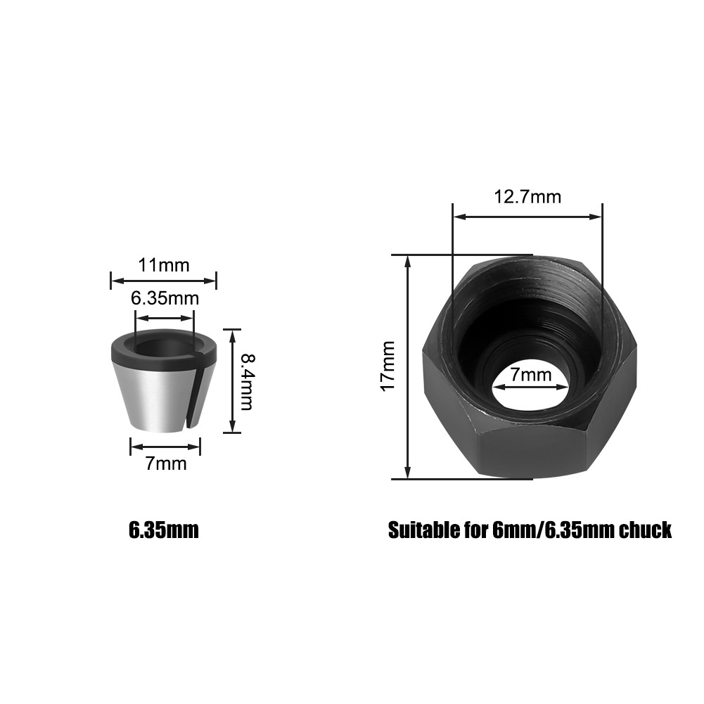 6 MM1/48mm máquina de recorte tuerca Chuck Molino de conversión de la manga de fresado cabeza de conversión accesorios chaqueta