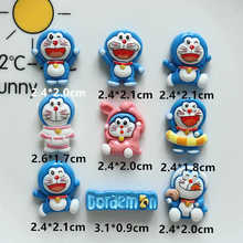 卡通亮面蓝猫叮当猫树脂配件diy奶油胶头饰发夹水杯贴片材料