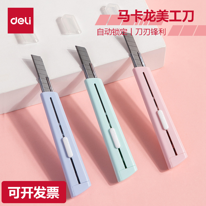 Deli 2038 arte cuchillo hoja arte Cuchillo pequeño tamaño papel corte cuchillo papel pintado cuchillo suministros de oficina