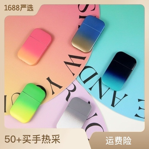 Gradient gas lighter, advanced color ins, gift for boyfriend, pink flame lighter