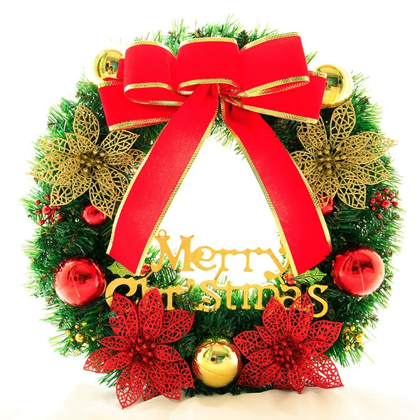 30CM four flower simplified wreath
