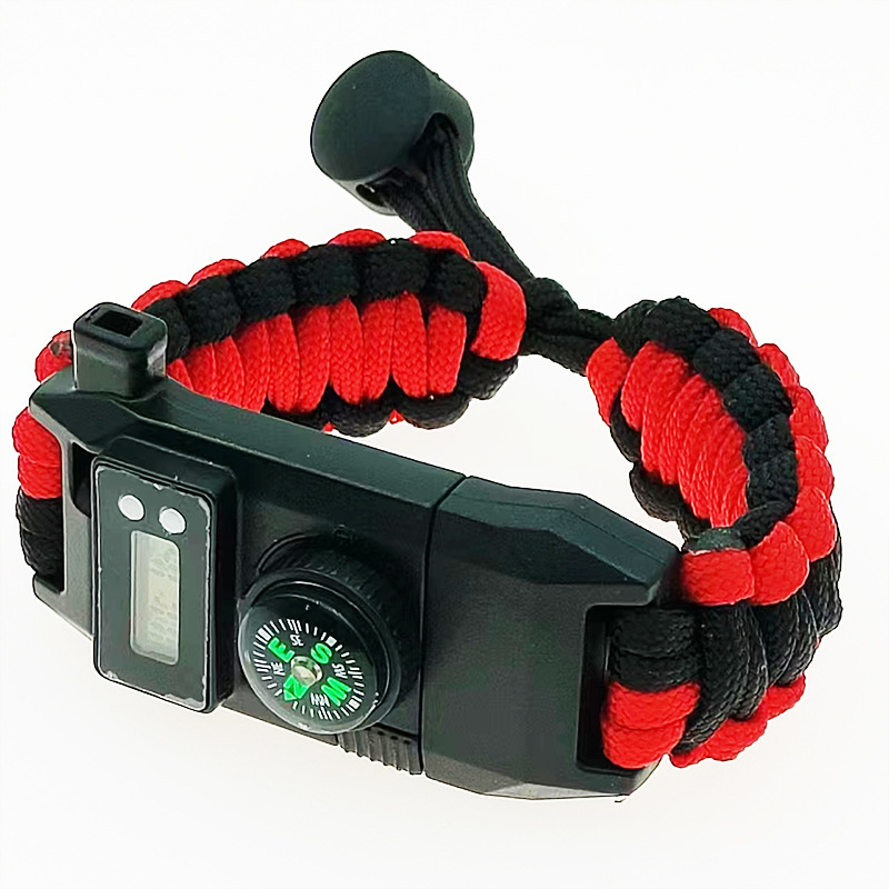 Umbrella Rope Bracelet Wilderness Outdoor Survival Emergency Multifunctional Seven-core Umbrella Rope Lifesaving Bracelet Watch Multifunctional Tool