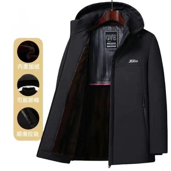 [Venta caliente de liquidación] de gama alta de Haining visón de terciopelo parka ropa de invierno de los hombres papá desgaste de los hombres de negocios de algodón acolchado abrigo