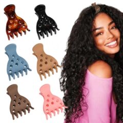 アマの高級ストロベリークリップ、ヘアピン、ヘアアクセサリー、ポニーテールクリップ、後頭部がふわふわでふっくらとした6個セット