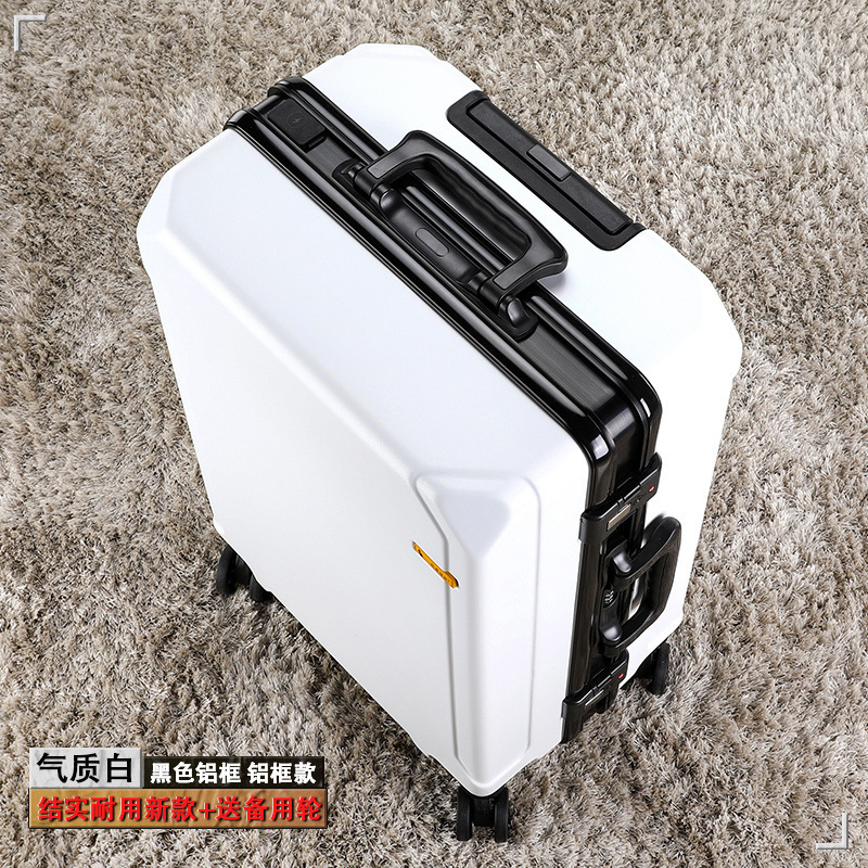アルミフレームトロリースーツケース男性と女性のためのユニバーサルホイールスーツケース新しい大容量パスワードボックスビジネススーツケース学生|undefined