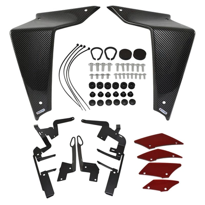 wing side surrounding deflector — Motorcycle frame - carbon-red-deflector