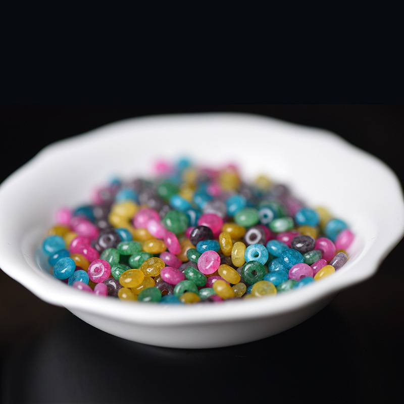 西瓜碧玺彩虹糖果色玉髓厚隔片垫片手链散珠手工DIY吊坠散珠水晶|undefined