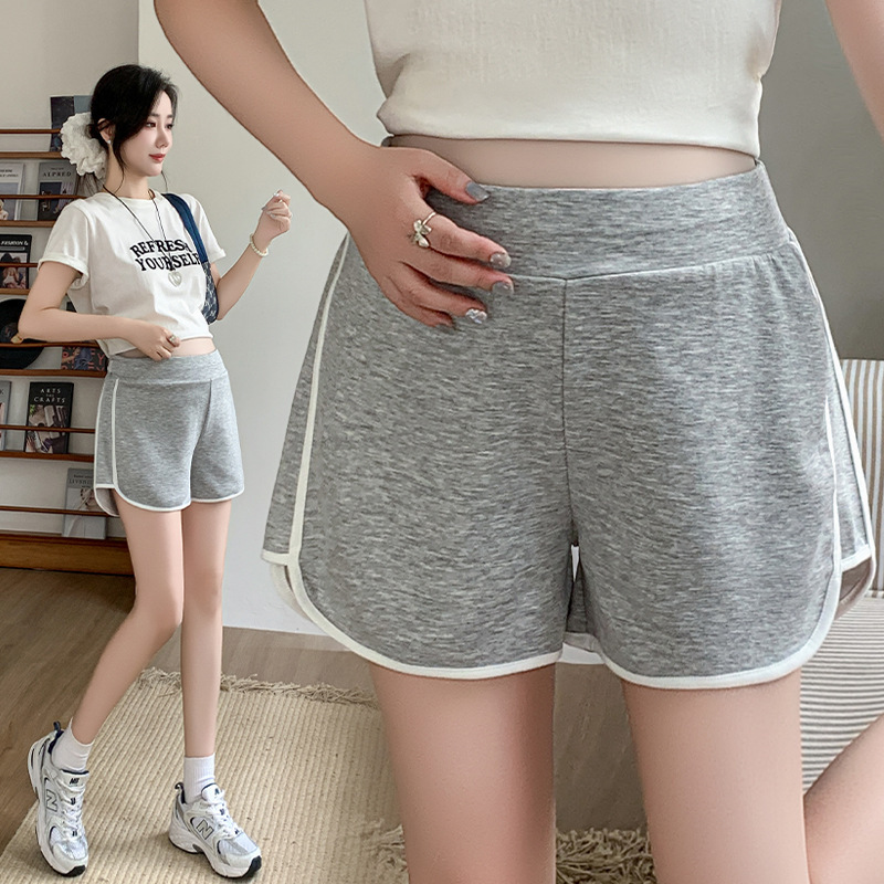 Maternity Shorts 2025 Summer Loose Wide-Leg Three-Quarter Shorts Air Layer Casual Integrated Belly Support Shorts