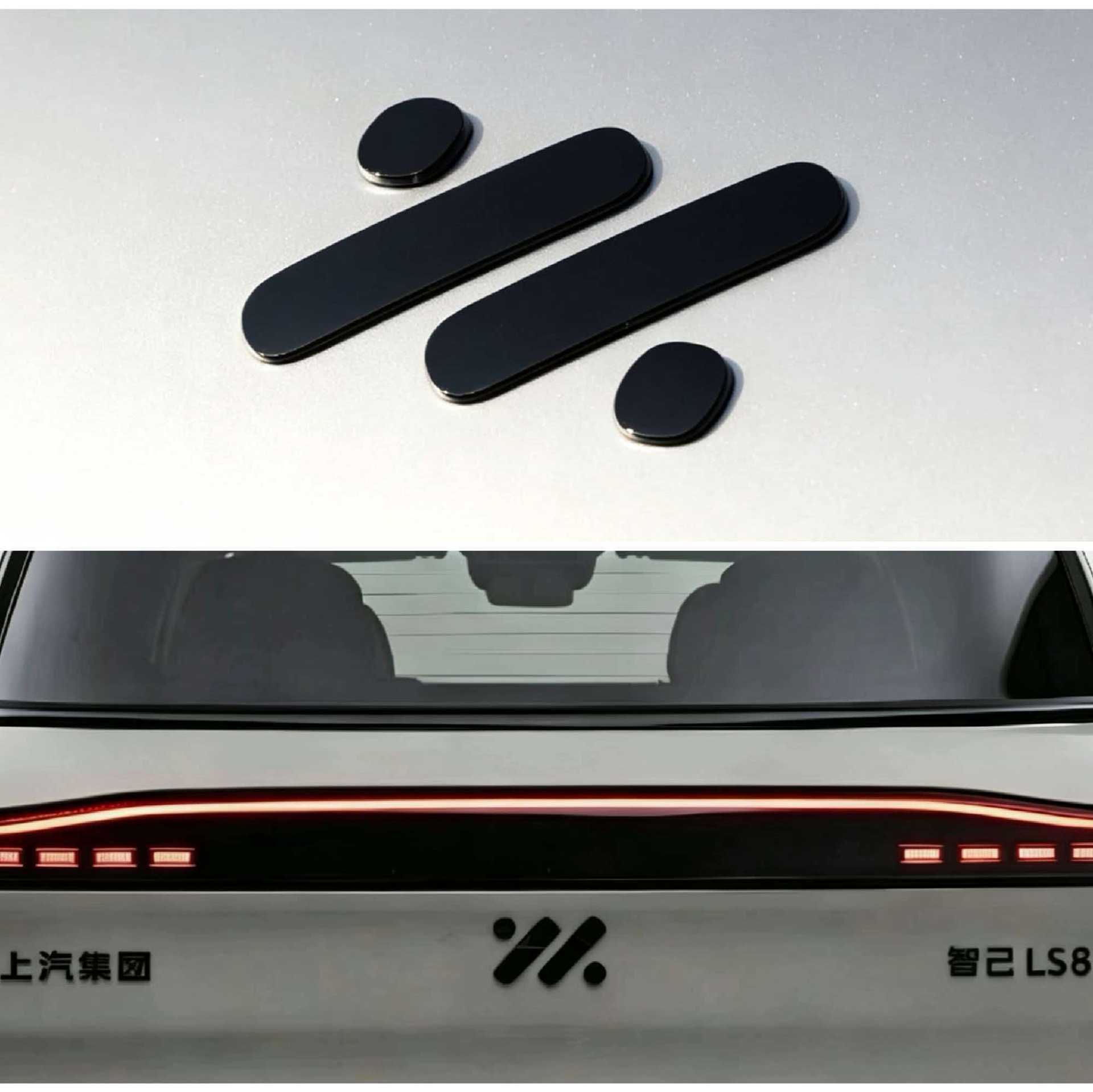 Suitable for Zhiji LS8 LS9 front and rear car emblems, Black Warrior modification upgrade personalized car emblem decorative stickers