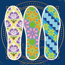 2025年三双装新款十字绣鞋垫装除臭吸汗按摩男女情侣防臭透气春秋