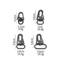 电泳黑鹰嘴扣织带扣钥匙扣锌合金挂扣登山扣烤漆黑金属平嘴刀扣