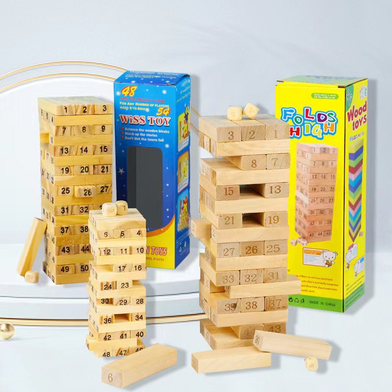 Boutique personal de madera apilados de alta digital jengle apilados bloques de construcción juguetes de madera para niños educativos