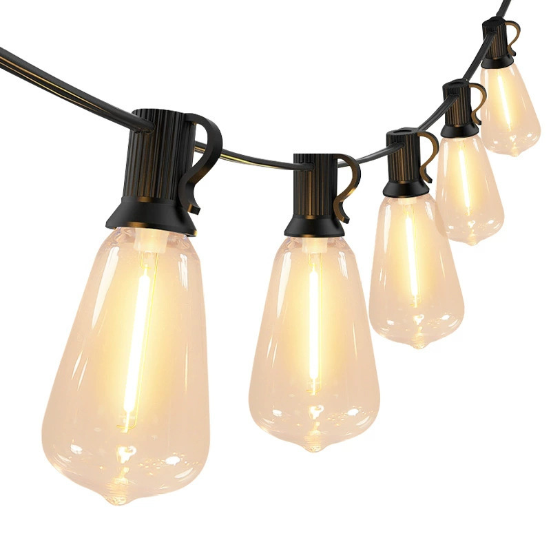 Amazon ST38 cadena de luces de alto voltaje al aire libre impermeable IP65 jardín boda camping cable de cobre puro cadena de luces al aire libre