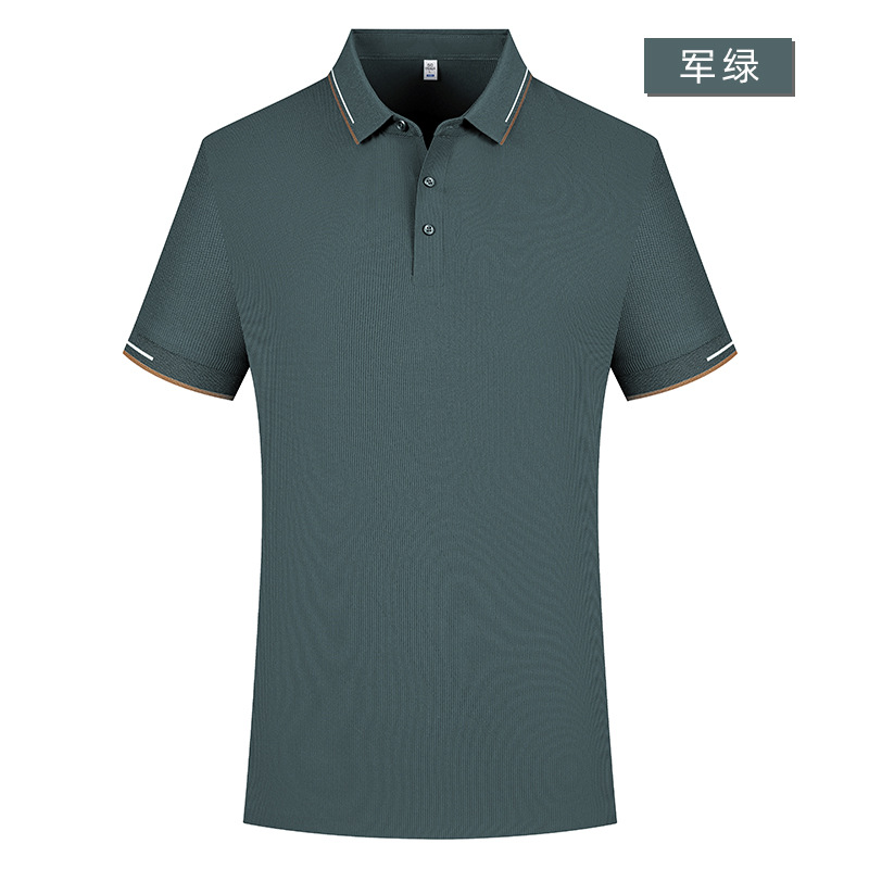 Nylon spandex pegamento sin costuras 5A antibacteriano de manga corta Polo impreso personalizado LOGO vestido de verano ropa de trabajo
