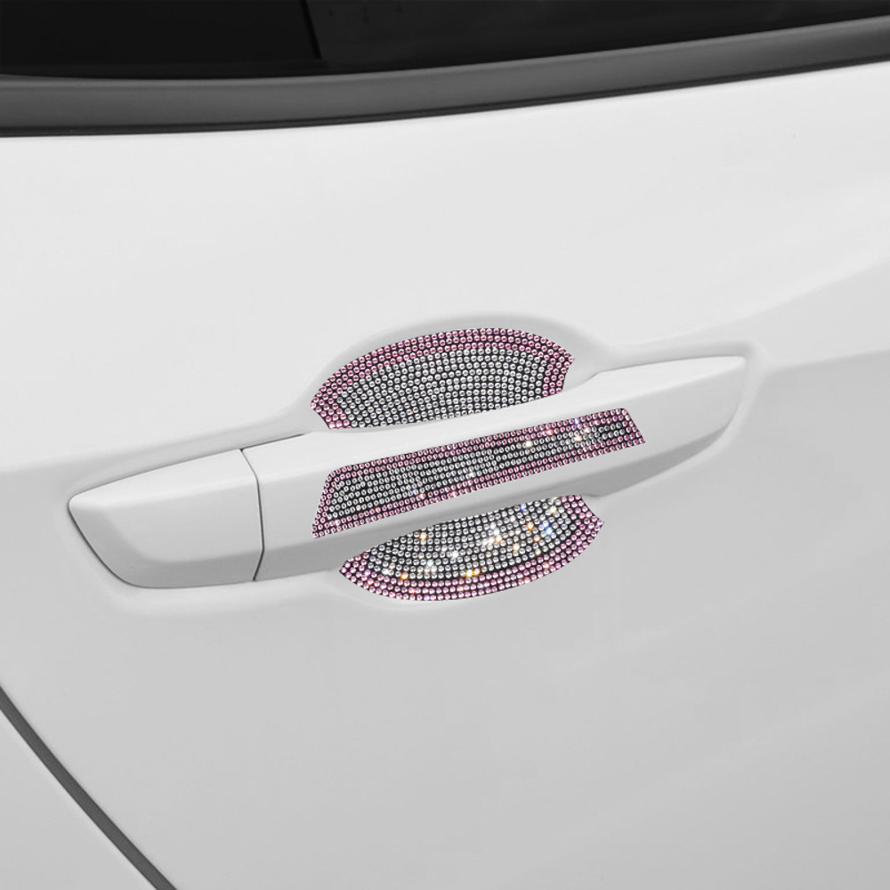 Car Hot Drill Door Handle Protective Film Diamond Anti-Scratch Handle Sticker Car Door Bowl Anti-Scratch Car Handle Protective Film