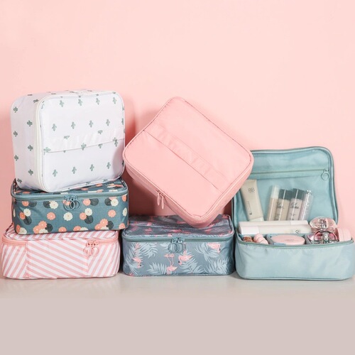 Cosmetic bag women's portable waterproof large-capacity toiletry bag travel cosmetics storage bag skin care cosmetics bag