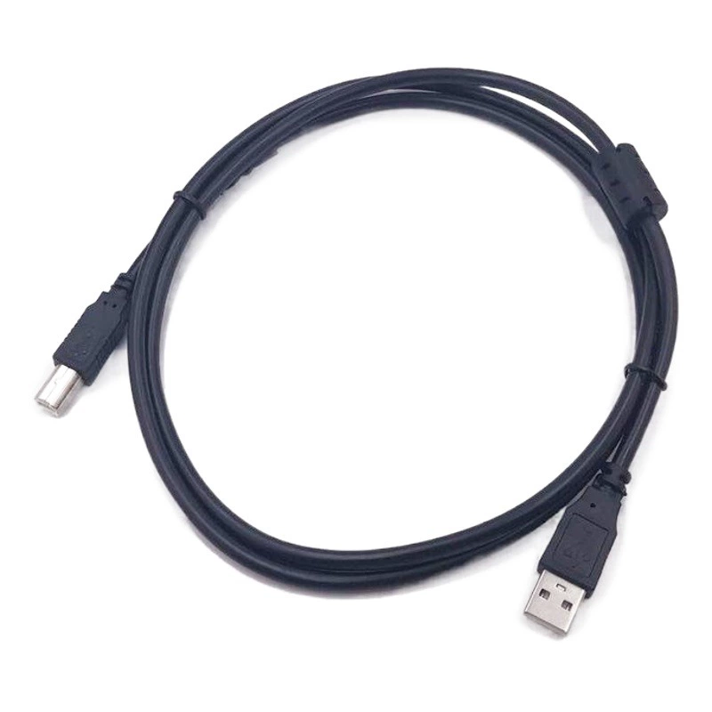 USB-печатный кабель 2.0 с медным сердечником компьютерный принтер кабель для передачи данных черный стандартный квадратный кабель для печати 1,5 м