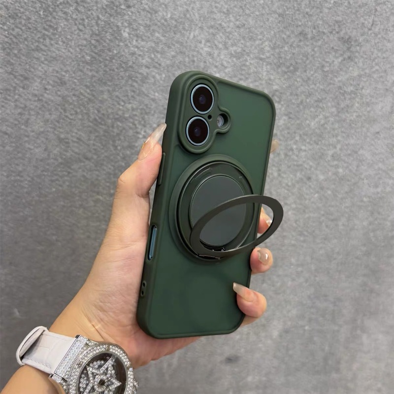 360磁吸旋转支架适用iPhone17promax手机壳苹果16磨砂14/15带挂绳|undefined