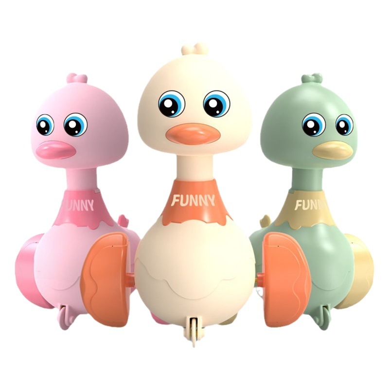 Niños transfronterizos Presione el pequeño juguete del pato Tire hacia atrás inercia del coche deslizante bebé gateando bebé lindo juguete al por mayor