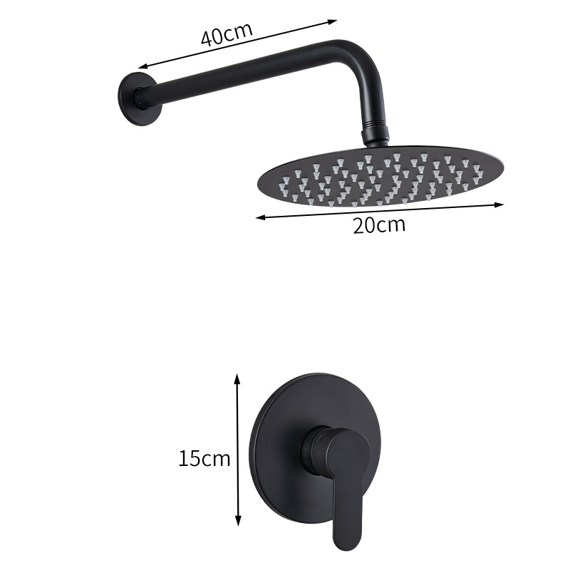 7106B negro con 10 pulgadas 304 spray superior