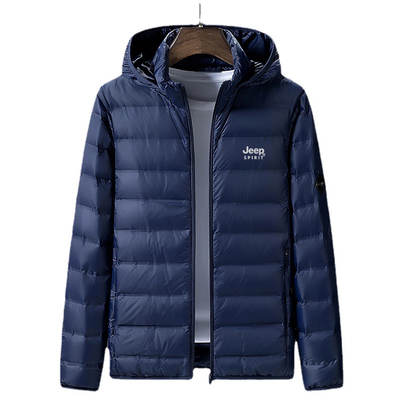 JEEP SPIRIT hombres otoño e invierno ligero abajo chaqueta soporte collar plus tamaño más suelta pato blanco abajo chaqueta hombres