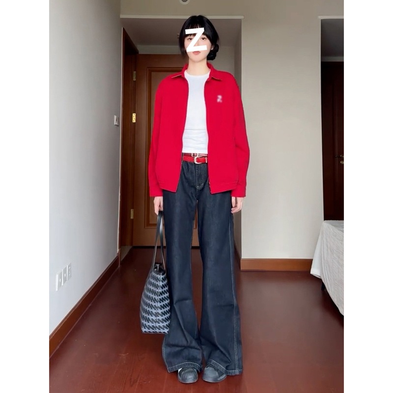 红色棒球服夹克外套女早初秋季2025新款漂亮的巨好看潮流休闲上衣|undefined