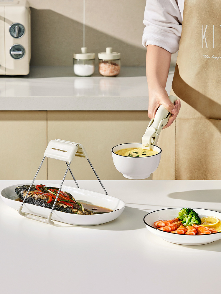 防烫夹取碗夹防滑钳夹子厨房夹盘子夹蒸菜不锈钢隔热提盘夹碗