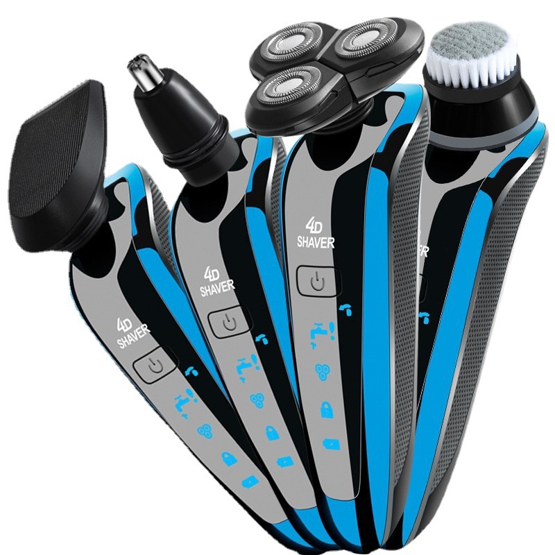 廠家供應4D電動浮動剃鬚刀全身水洗USB充電鬍鬚刀多功能男士刮鬍