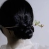 Chinese hairpin, modern advanced hair accessory, Chinese style, flowered, simple and elegant design, high-quality style, wholesale