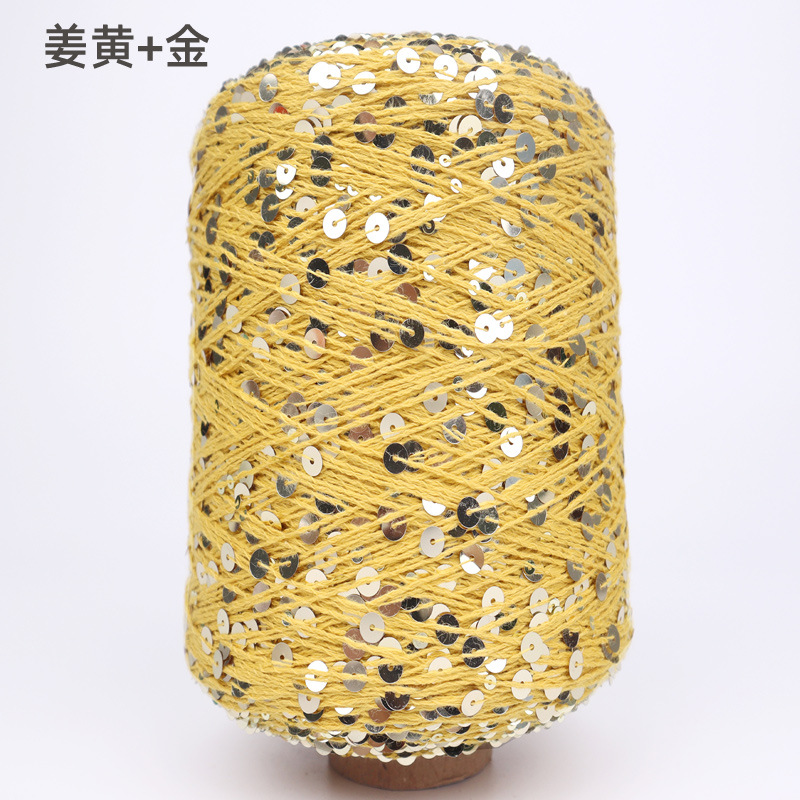 Silk Yue / mano DIY hilo de algodón multicolor brillante 3mm + 6mm sequilla 250 gramos de hilo de aguja de ganchillo