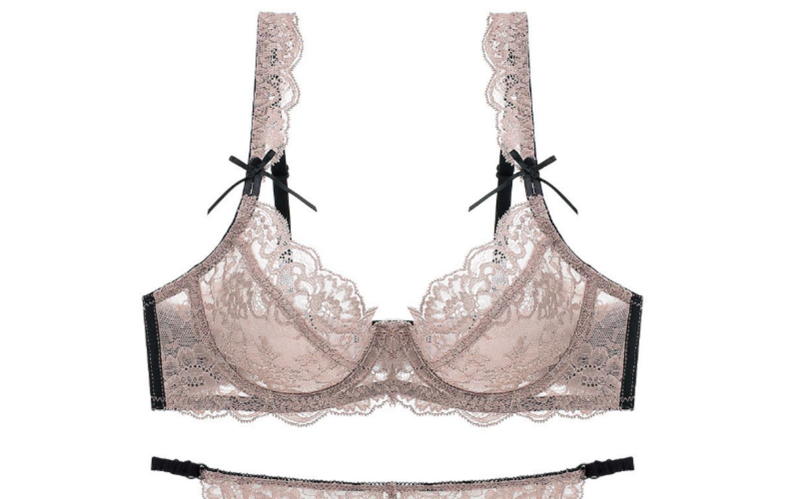 Women's Lace Bra & Brief Set For Sexy Gathering Support_voghion.com